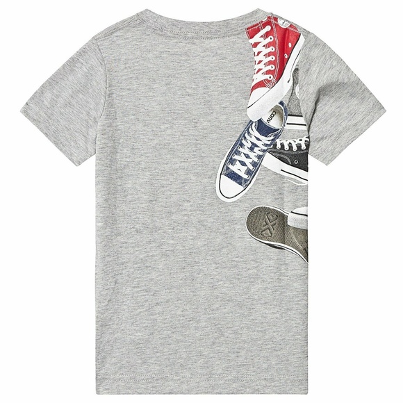 Converse‎ Chuck Taylor All Star Boys Short Sleeve Gray Large Shirt - Picture 2 of 9